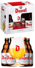 Pack Duvel 4 Cervezas 33 cl 1 Vaso